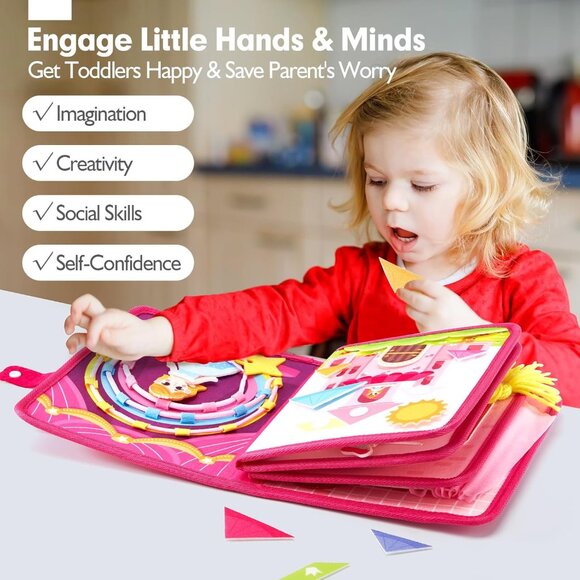 Montessori Toys Pink Princess Makeover Girls Quiet Busy Book(1 set) - Picture 5 of 7